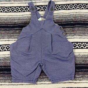 3/$12 MACARONS Baby 14/18 Months Textured Blue Cotton Overalls Jumper